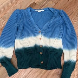 Ombré cotton cardigan sweater